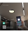48W LED loftslampe med fjernbetjening - 3-i-1 CCT, dæmpbar, Ø50cm, sort/grå design