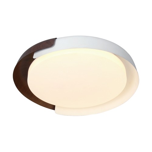 48W LED loftslampe med fjernbetjening - Ø50cm, 3-i-1 CCT, dæmpbar, hvid med trælook