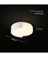 48W LED designer loftslampe - Ø45cm, 3-i-1 CCT, dæmpbar, hvid, inkl. fjernbetjening