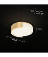 48W LED designer loftslampe - Ø45cm, 3-i-1 CCT, dæmpbar, guld, inkl. fjernbetjening