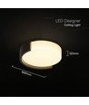 V-Tac 63W LED loftslampe, 3-i-1 med fjernbetjening - Ø55cm, dæmpbar, sort, designerlampe
