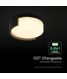 V-Tac 63W LED loftslampe, 3-i-1 med fjernbetjening - Ø55cm, dæmpbar, sort, designerlampe