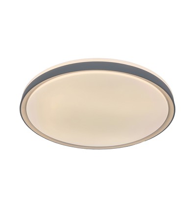 V-Tac 60W LED loftslampe med fjernbetjening - 3-i-1 CCT, dæmpbar, grå kant, designer domelight