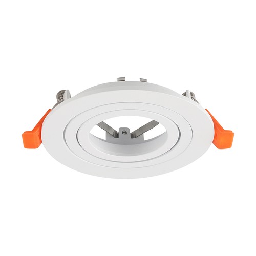 GU10 indbygningsspot - Rund, hvid, aluminium, uden lyskilde