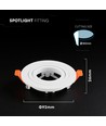 GU10 indbygningsspot - Rund, hvid, aluminium, uden lyskilde