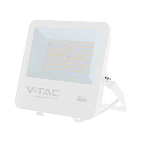 100W LED projektør - 135lm/W, IP65, hvidt hus, 6 års garanti, CREE chip