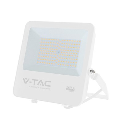 100W LED projektør - 135lm/W, IP65, hvidt hus, CREE chip, 6 års garanti