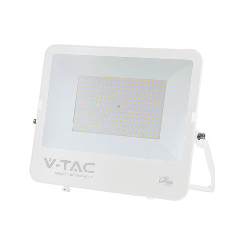 200W LED projektør - 135lm/W, IP65, hvidt hus, Cree chip, 6 års garanti