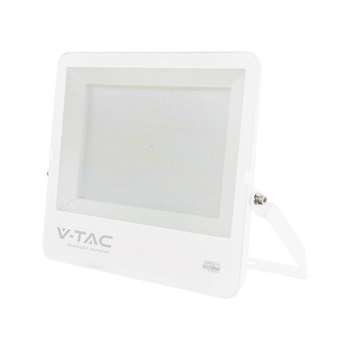V-Tac 300W LED projektør - 135lm/W, IP65, hvidt hus, CREE Chip, 6 års garanti