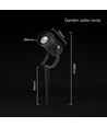 GU10 havespot med spyd - Sort, aluminium, IP65 udendørs, uden lyskilde