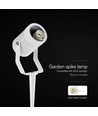 GU10 havespot med spyd - Hvid, aluminium, IP65, uden lyskilde