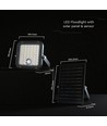 30W Solara CCT LED projektør med solcelle - 6.4V, IP65, sort, fjernbetjening, CCT-skift, inkl. batteri