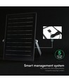 30W Solara CCT LED projektør med solcelle - 6.4V, IP65, sort, fjernbetjening, CCT-skift, inkl. batteri