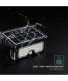 7W LED solcelle projektør med sensor - 3.7V, PIR sensor, sort hus, 3-i-1 CCT