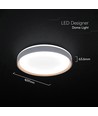V-Tac 40W LED loftslampe med fjernbetjening - 3-i-1 CCT, dæmpbar, træ finish, Designer Domelight