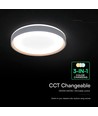 V-Tac 40W LED loftslampe med fjernbetjening - 3-i-1 CCT, dæmpbar, træ finish, Designer Domelight