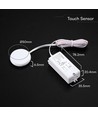 V-Tac infrarød touch sensor, kapacitiv, hvid - Max 600W LED, indbygget touch-funktion, virker igennem bordplade