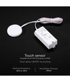 V-Tac infrarød touch sensor, kapacitiv, hvid - Max 600W LED, indbygget touch-funktion, virker igennem bordplade