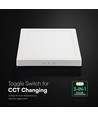 24W kvadratisk LED loftlampe - Backlit, 3-i-1 CCT, CREE chip, 6 års garanti