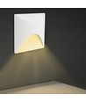 3W LED indbygningsspot til trapper, kvadratisk - IP65, hvidt aluminiumshus, 3000K, inkl. lyskilde