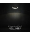 25W LED designer gulvlampe - Ø30 x 142cm, mat sort, 4000K