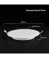 18W Ø22,5cm Backlit LED indbygningspanel - 3-i-1 CCT, Cree chip, 6 års garanti, rund