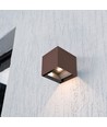 V-Tac 9W Solara væglampe med sensor, CCT - IP65, PIR sensor, Cortenfarvet hus, solcelle, 3 lyskulører