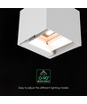 V-Tac 9W Solara væglampe med sensor - IP65, hvidt hus, 3-i-1 CCT, solcelle LED med PIR sensor
