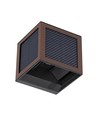 V-Tac 9W Solara væglampe med sensor, CCT - IP65, Cortenfarvet hus, solcelle, PIR sensor