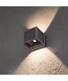 V-Tac 9W Solara væglampe med sensor, CCT - IP65, Corten hus, solcelle, PIR sensor