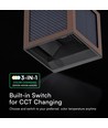 V-Tac 9W Solara væglampe med sensor, CCT - IP65, Cortenfarvet hus, solcelle, PIR sensor