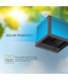 V-Tac 9W Solara væglampe med sensor, CCT - IP65, Cortenfarvet hus, solcelle, PIR sensor