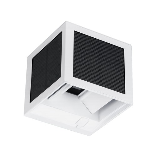 V-Tac 9W LED solcelle væglampe med sensor - CCT, IP65, hvidt hus, PIR sensor