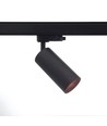 10W 3-faset RA97 skinnespot - Dæmpbar, 110lm/W, sort