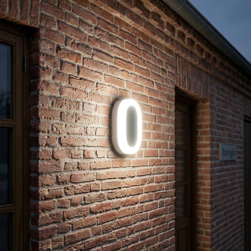 11W Oval sensor væglampe - PIR sensor, 5000K, IP65, 825lm