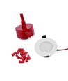 6 stk. 12V downlight - 2,5W, rund, inkl. kopbor og quick connector, til båd mm.