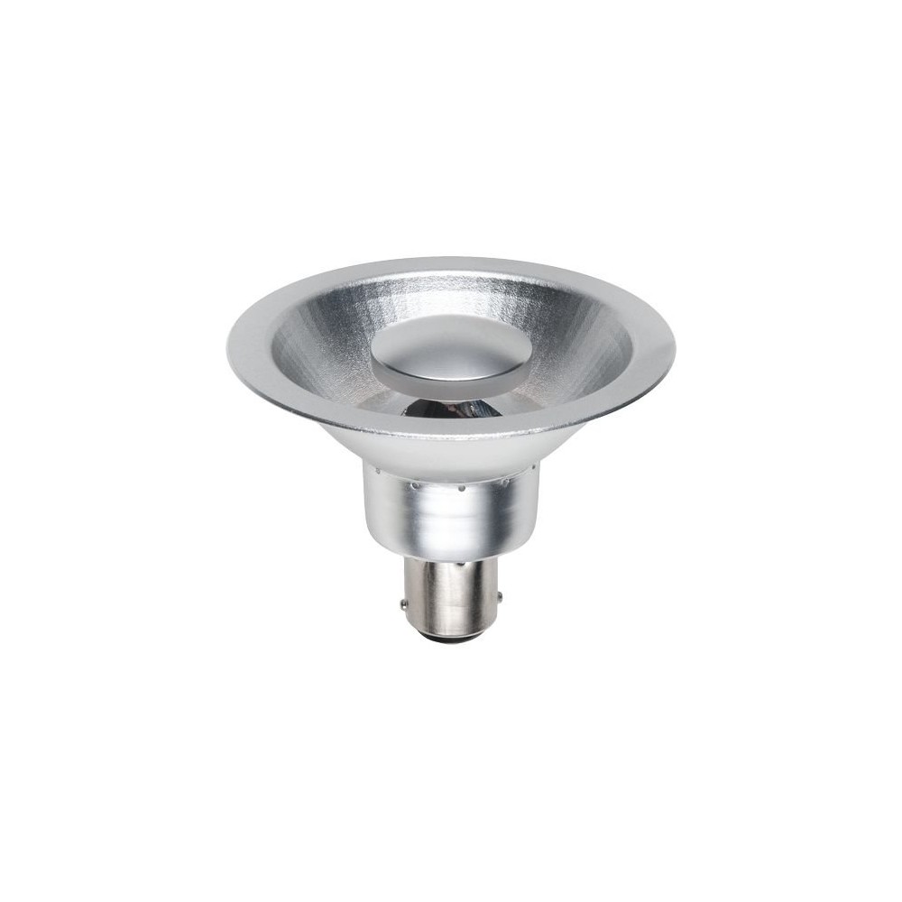 BA15d AR70 9W dæmpbar LED pære, 12V – 510lm, 35 grader, grå kabinet – Dæmpbar : Dæmpbar, Kulør : Varm