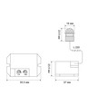 PIR bevægelses- og lyssensor 800W - IP65, indbygget sensor
