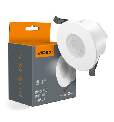 PIR bevægelses- og lyssensor 1200W - Hvid, indbygget sensor