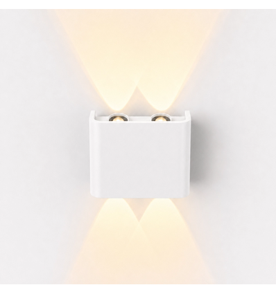 4W Luna op/ned væglampe - IP54 udendørs, CCT, 3 lyskulører, hvid, inkl. LED