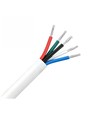100m RGBW Kabel, hvid rund - 5x0,35mm², 12-24V, til LED strip