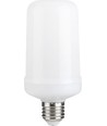 E27 5W LED pære med flammeeffekt - 14cm, 1500K, flicker flame effect