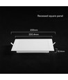 18W kvadratisk LED indbygningspanel - CCT, Backlit, CREE chip, 6 års garanti