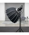 Softbox med raster, Ø65cm - Passer til 200W og 300W projektør til foto og video, Sort