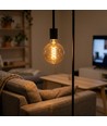 5W E27 LED globepære - 2200K, Ø95mm, Ekstra Varm Hvid, Kultråd