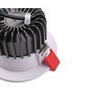 13W Ø11,4cm indbygningsspot RGB+CCT RA93 - 24V, Hul: Ø9,5 cm, Mål: Ø11,4 cm, Hvid kant