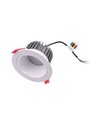 13W Ø11,4cm indbygningsspot RGB+CCT RA93 - 24V DC, Hul: Ø9,5 cm, Mål: Ø11,4 cm, Hvid kant
