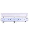 60cm Industri armatur - Til 2x 60cm T8 LED rør, IP65 vandtæt, Gennemfortrådet