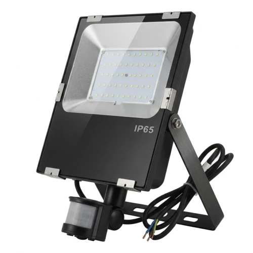 Outlet: 50W projektør med sensor - IP65, Sort, Arbejdslampe, PIR sensor