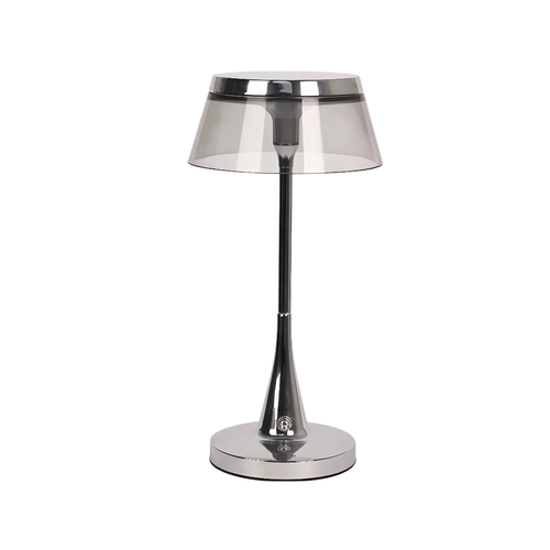 Opladelig LED bordlampe - Sølv, touch dæmpbar, CCT, IP54